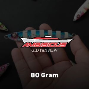 Umpan Metal Jig 80 Gram MONGKALO AMBISIOUS GID Zebra Glow In The Dark Sisik Besar Micro Jig 80g