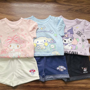 Girl Shorts Summer 2023 Pure Cotton Thin Imitation Denim Casual Pants Kids Cute Cinnamoroll Babycinnamoroll Childrens Clothing Outer Wear Pants