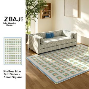 ZHIBAIJIA | Blue Cream Style Easy-Care Waterproof Carpet