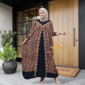 Kaftan Queen Super Jumbo Rayon Premium Busui Motif Batik Nyaman Panjang Tebal Wanita Terbaru