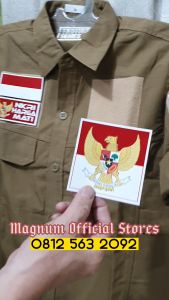 Logo GERINDRA Kemeja Tactical PDL S - 5XL BONUS FREE 5 Emblem Patch Prepet Perekat Velkro Army