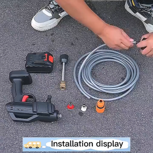 1298VF Water Jet Cordless Car Washer High Pressure Water Gun  Floor Tiles Cleaner Spray Gun Water Jet Pump Portable High