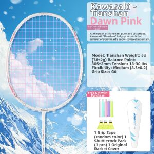 Kawasaki | Full Carbon Ultra-light Badminton Racket 5U