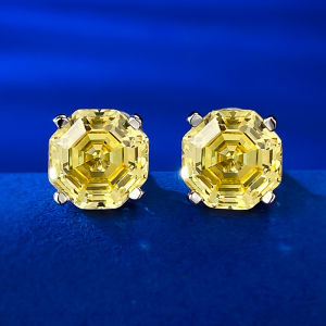 High Carbon Diamond Zircon 925 Sterling Silver Stud Earrings: A Stylish Alternative to Moissanite & Pink Citrine