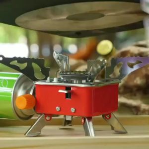 เตาแก๊สปิคนิค แบบพกพา ชุดเล็กกะทัดรัดพกพาสะดวก เหมาะสําหรับตั้งแคมป์และเดินป่า ตาแก๊สพับได้ เตาแก๊สมินิ พร้อมกระเป๋า รุ่น K-202