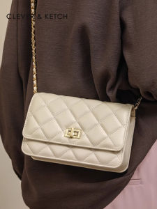 Clever&Ketch Fashion Diamond Grid Chain Bag Womens New 2025 Stylish Single Shoulder Crossbody Small Square Bag