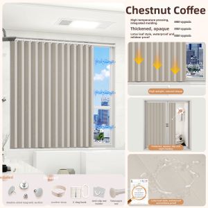 SHULIAN | Waterproof Shower Curtain With Extendable Rod No Drilling