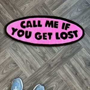VIKAMA funny creative fun pink letter floor mat bedroom bedside carpet decoration dressing room decoration carpet