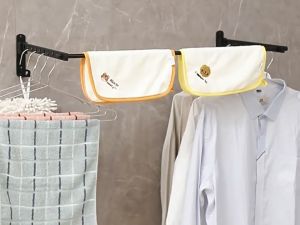 HOMIX Gantungan Dinding Baju Lipat Minimalist Magic Hanger Tempel Gantung