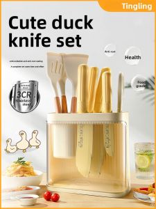 TINGLING | Home Use Baby Food Kitchen Knife Set with Cutting Board