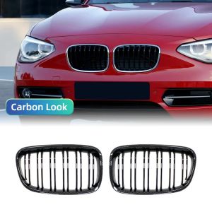 Car Glossy Black Grill Front Kidney Grille For BMW 1 Series F20 F21 11-14 Selected Dual Slats Double Line Grills