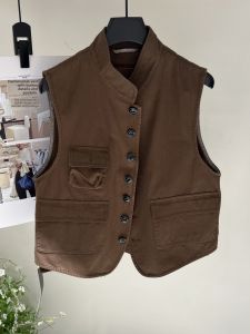 GEBOFU | Áo Vest Măng Tô Phong Cách Trẻ Trung Dáng Rộng Không Tay Nút Đơn