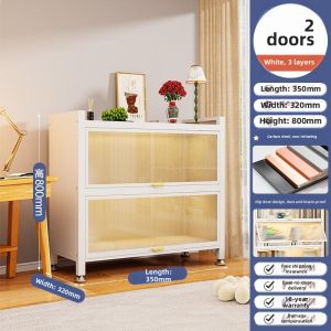 Dustproof Multi-layer Steel Bookcase With Doors