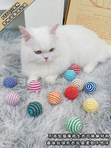 Cat Toy Ball Interactive Kittens Teeth Grinding Plaything Exhaustion Fun Young Cats Entertaining Ball Pet Supplies Cat Toys