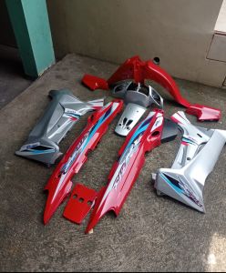 Body set Fizr custom striping Dual Tone biru warna merah silver limited edition.