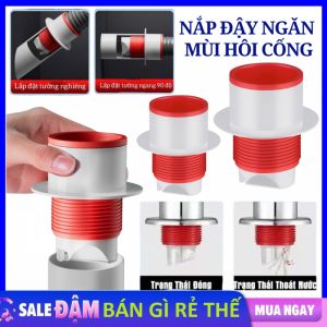 Nắp Đậy Cống Ngăn Mùi Hôi Vi Khuẩn - Van Lắp Đường Ống Thoát Nước Chậu Rửa Máy Giặt Chống Trào Ngược Cho Ống Cống 50-75mm - Bịt Nắp Cống  Bộ Nắp Phễu Thoát Sàn - Van 1 Chiều Ngăn Mùi Hôi Cống Bằng Nhựa ABS Cao Cấp