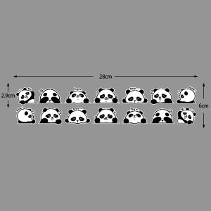Cartoon Panda Bicycle Sticker Mountain Bike Helmet Decal Vinyl Reflective Waterproof Anti Scratch Decor Protective Accessories