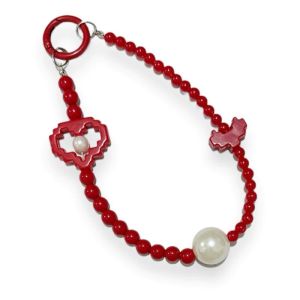 Love Puzzle Phonestrap Tali Gantungan HP Block Heart With Pearl Mutiara Handphone Tali Lanyard Playful Pastel Color Luxury