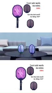 [PHIÊN BẢN MỚI] Vợt Bắt Muỗi Tự Động Đa Năng 3in1 Cầm Tay Treo Tường Dựng Đứng Thế Hệ Mới Thiết Kế Ba Lớp Lưới Khiến Muỗi Không Thể Trốn Thoát An Toàn Tuyệt Đối Cho Người Dùng Giúp Gia Đình Bạn Có Giấc Ngủ Ngon