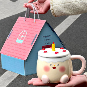 Ceramic Mugs Cute Cartoon Birthday Gift for Girls Girls Gift Box Valentines Day Practical Porcelain Mugs Soft Healing Style