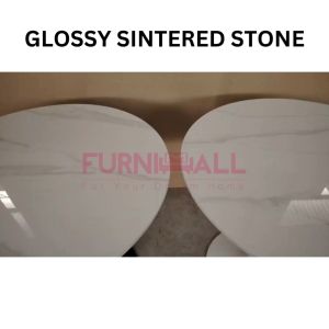Furnimall Sintered Stone Round Dining Table Set 1+2/1+4 Meja Makan Restaurant Dining Cafe table 餐桌椅