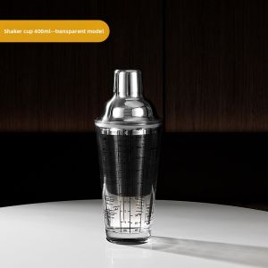 MONGDIO | Glass Shaker Cup with Juice Masher and Cocktail Shaker Set