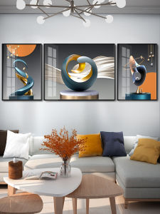 High-end Crystal Embedded Sofa Background Art
