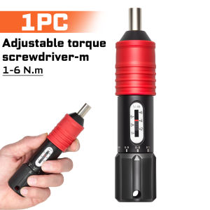 Geinxurn Adjustable Torque Screwdriver Sets Aluminum Alloy 1/4" Hex Magnetic Bit Holder for Auto Repair and Home Use
