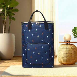 Waterproof Oxford Cloth Shopping Bag Small Trolley Hand Push Cart Vegetable Buying Car Portable Shopping Cart for Travel