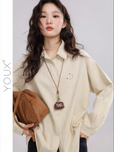 YOUXIANG | Áo Sơ Mi Thời Trang Retro