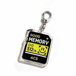 Bandai | for Creative Memory Card Acrylic Keychain Cute Aesthetic Bag Charm Funny Memory SD Card Keyring Fans Gift Y2K Cute Accessory