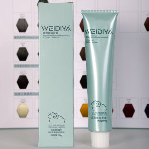 Low Ammonia Sheep Dye Hair Salon Professional Grey Covering Hair Color Glossy Shiny Natural Black Hair Dye Weidiya Brand
