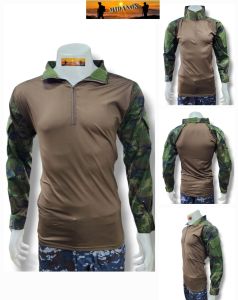 เสื้อคอมแบทเชิต เสื้อคอมแบททหารเรือ เสื้อยุทธวิธี COMBAT SHIRT เนื้อนาโน เกรดทหาร  รุ่นใหม่New พรางดิจิตอลทร.