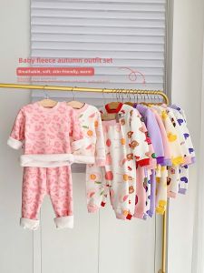 cat and fish | Warm Fleece & Cotton Toddler Underwear Set for Autumn Winter