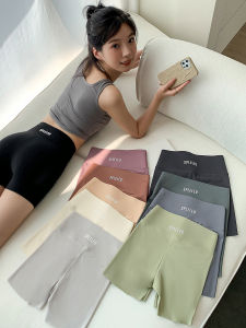 Slimming Safety Pants High Waist Yoga Bottoms Womens Summer Thin Three-Quarter Length Shorts Tightening Hip Lifting Ice Silk