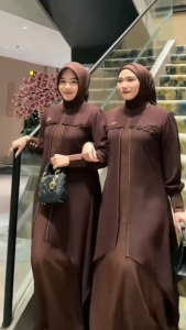 Baju Gamis Ceruty Jasmine Dress | Dress Mewah Desain Simple | Busana Muslim Kekinian Hijabers Elegan | Pakaian Wanita Kekinian Terlaris 2026