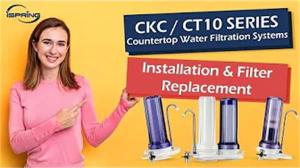 iSpring CKC1C Water Purifier System Countertop water filter Clear Housing with Carbon Easy Installation Filter element is replaceable household office In stock with free shipping