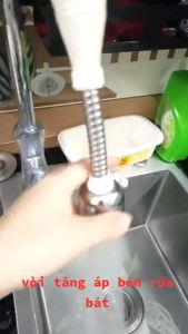 Đầu Vòi Nước Tăng Áp Xoay 360 độ Có Van Thay Đổi chế Độ Nước Nối Dài Chuyên Dụng - Đầu Vòi Rửa Bát Tăng Áp 2 Chế Độ