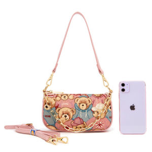 ทันสมัย Bear Underarm Bag ผู้หญิง Winnie The Pooh Universal กระเป๋าสะพายข้างสําหรับสุภาพสตรี มีสไตล์ Wide สายคล้อง Small Bag