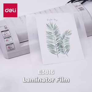 Deli Laminator Film / Plastik Laminating Laminasi Film A4 100 PCS Kualitas Tinggi E3816