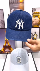 Mũ Lưỡi Trai Jean Thêu Nổi LoGo Chữ B NY Cao Cấp Phù Hợp Cho Cả Nam Và Nữ.