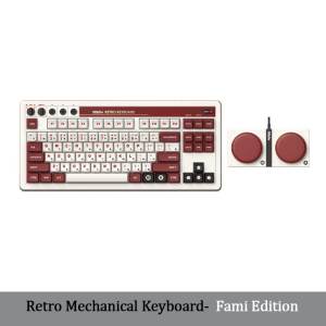 8BitDo | 8Bitdo Retro Mechanical KeyboardHot Swappable Game Keyboards Bluetooth/2.4G/USB-C for Windows and Android Game Accessories