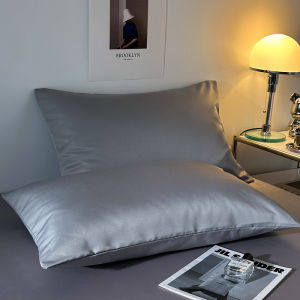 Washable Summer Ice Silk Pillowcase Tianli Single Person Bedding Polyester Fabric Quilt Cover One Pair 48cmx74cm