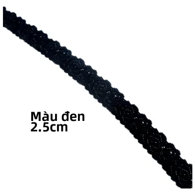 Phụ Kiện Trang Trí Ren Co Giãn Nhiều Màu 25cm Viền Váy Cổ Áo Quần Áo Phụ Kiện May Vá DIY