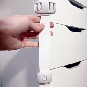 ABS No Tools Drilling Cabinet Drawer Box Closet Wardrobe Door Anti-Clip Hand Cabinet Lock Child Safety Lock Protection Baby C79