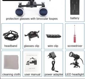 [Pro Version] 5W LED Clip-on Magnifier for Jewelry Making & Watch Repair | 3.5X Binocular Loupes with Comfortable Head Strap