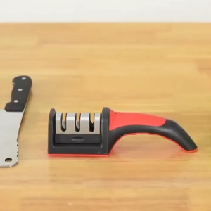 【SG SELLER】Knife Sharpener 4 Stages Pengasah Pisau Professional Kitchen Handheld Portable Sharpening Stone Grinder Knives