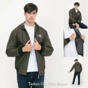 Jaket varsity parasut pria bisa bolak-balik / Jacket