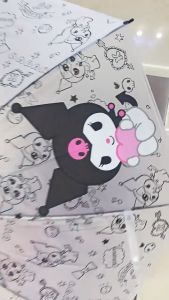 Sanrio Frosted Umbrella Cartoon Kuromi Melody Cinnamoroll Umbrella for Kids 8 Bones Umbrella