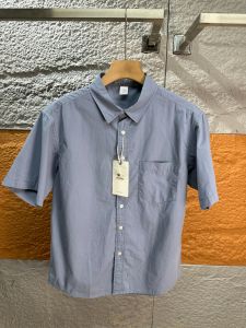 Washed Pure Cotton Short Sleeve Shirt Casual Loose Mens Summer New Style Breathable Loose Fit Half Sleeve Casual Shirt